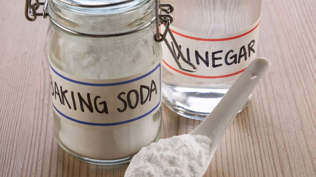 homemade cleaner with baking soda and vinegar