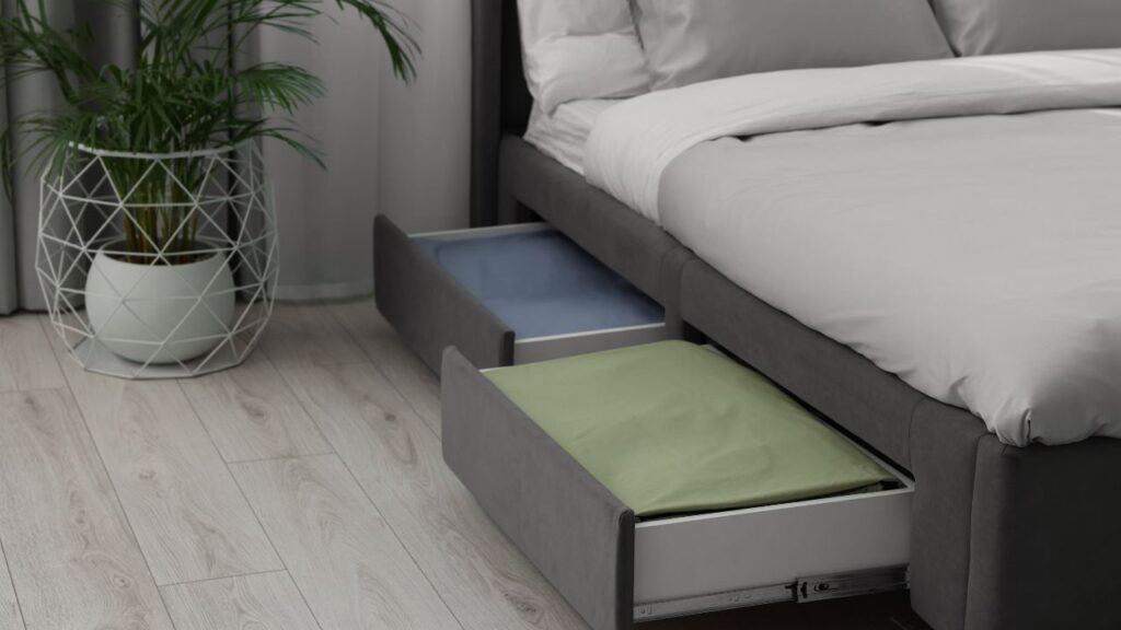 storage space under the bed