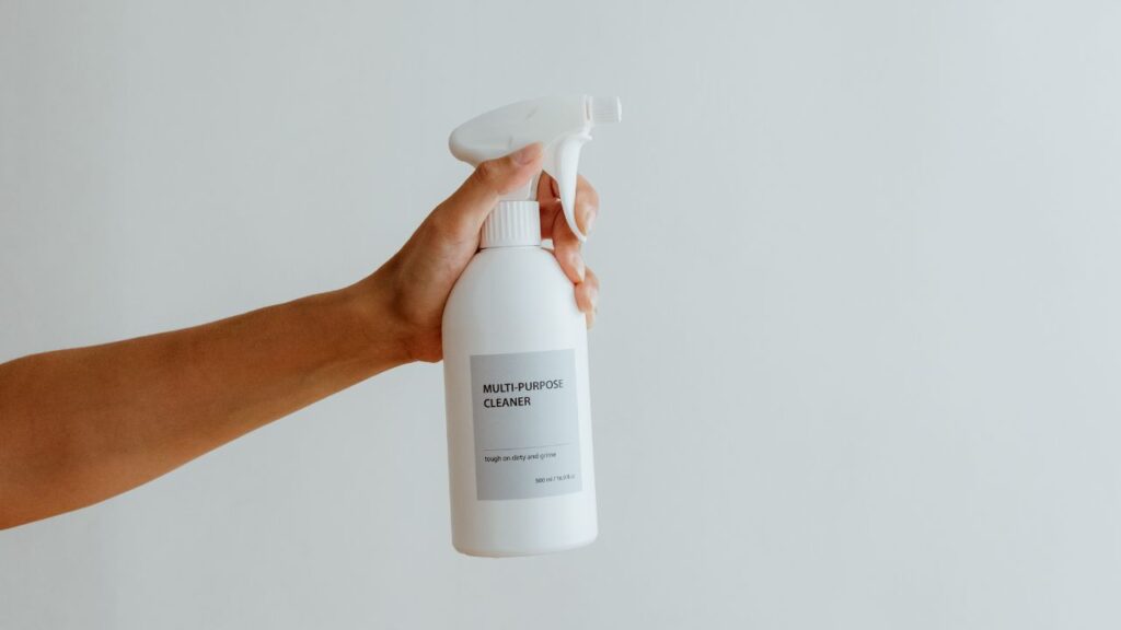 hand holding multi-purpose cleaner