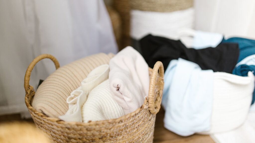 clothes inside a basket