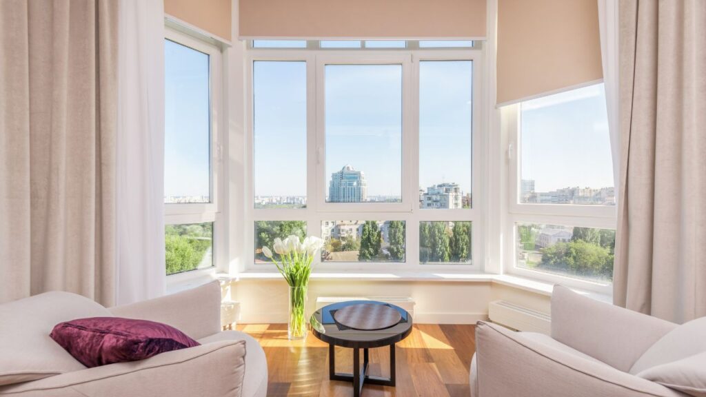 living room with natural light coming in