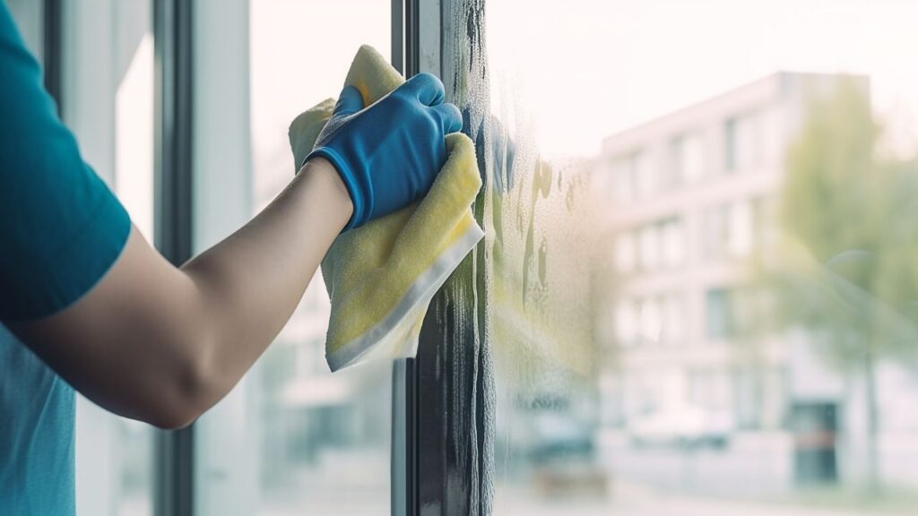 washing apartment window