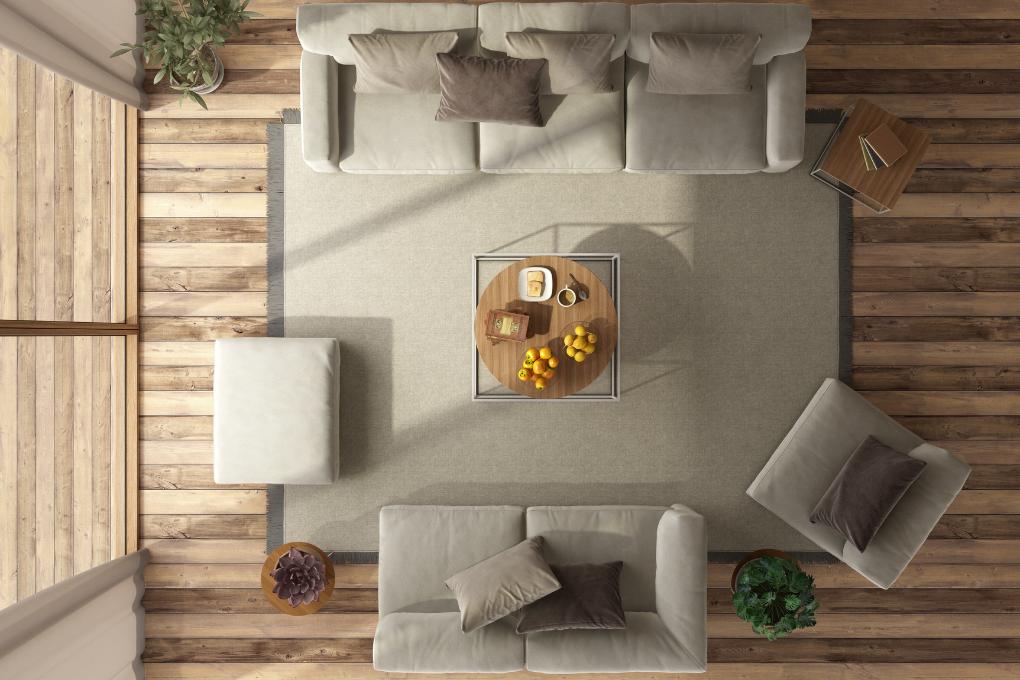top view of a room